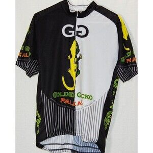 VTG World Jerseys Mens XL Golden Gecko Pale Ale Cycling Jersey Gecko 3/4 Zip